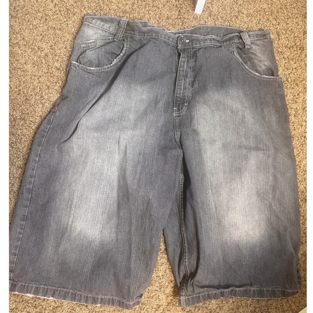Mecca USA Vintage Baggy Denim Shorts Mens 48 Grey Blue Y2K Skater Hip Hop Street